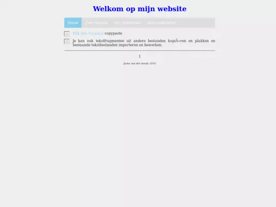 Voorbeeld eenvoudige website screenshot
