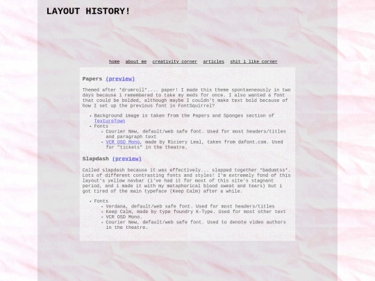 layouts screenshot