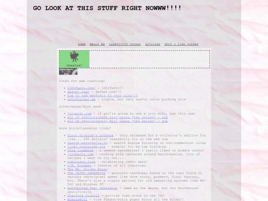 links screenshot