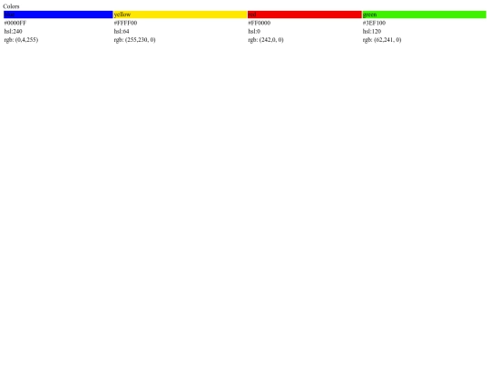 colors screenshot