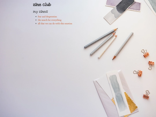 clubhouse/zineclub screenshot
