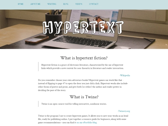 library/hypertext screenshot