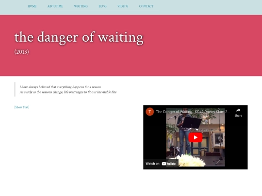 library/poetry/dangerofwaiting screenshot