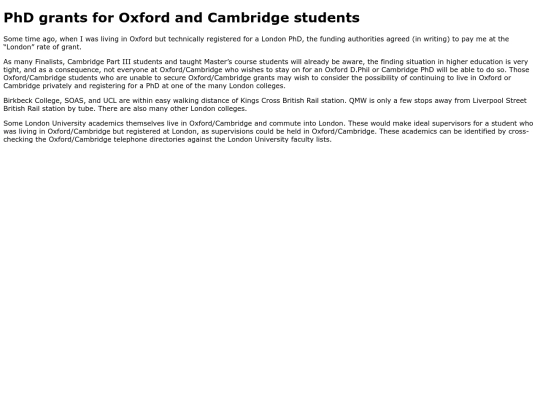 PhDFunding screenshot