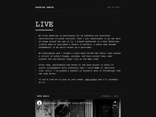 live screenshot