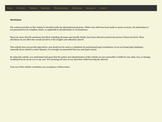 disclaimer screenshot