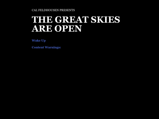 The Great Skies Are Open FINAL screenshot