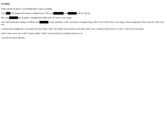 Diary/3-1-2022 screenshot