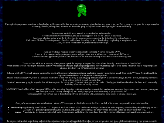 projects/loser's guide screenshot
