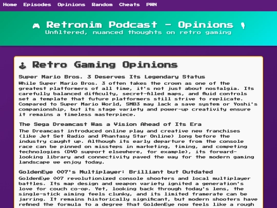 opinions screenshot