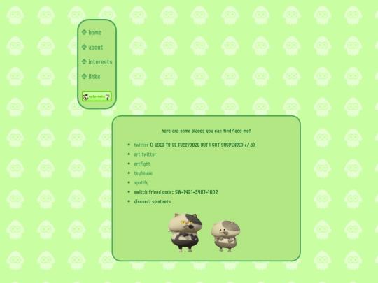 links screenshot