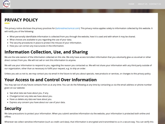 privacy-policy screenshot