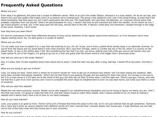 faq screenshot