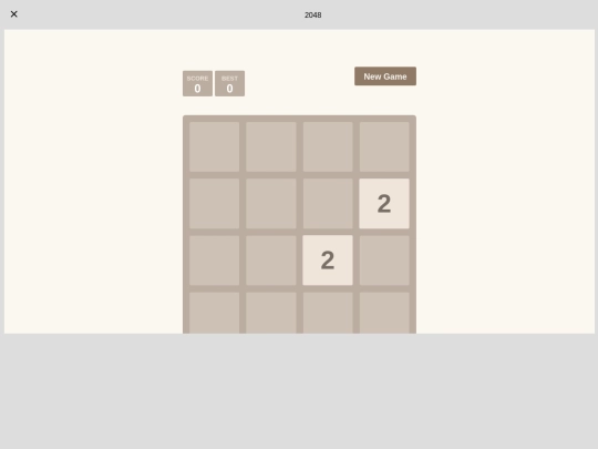 2048 screenshot
