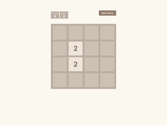2048 screenshot