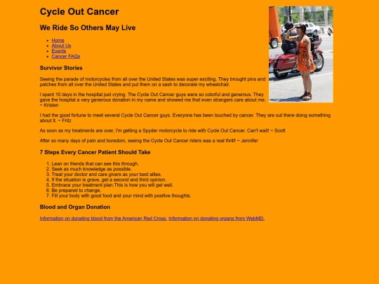 CycleOutCancer4/cyclehome04 screenshot