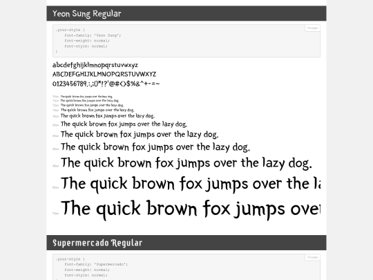 font1/demo screenshot