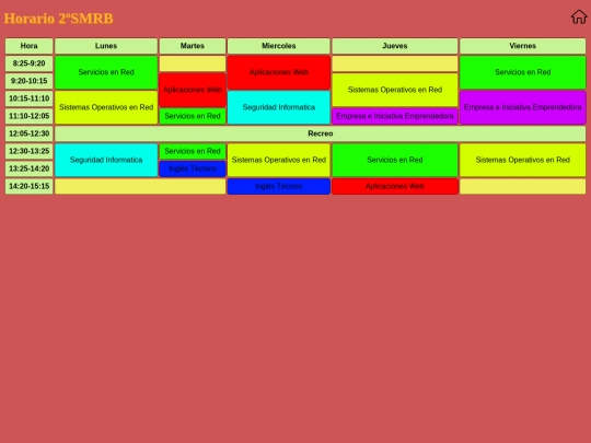 Horario/Index screenshot