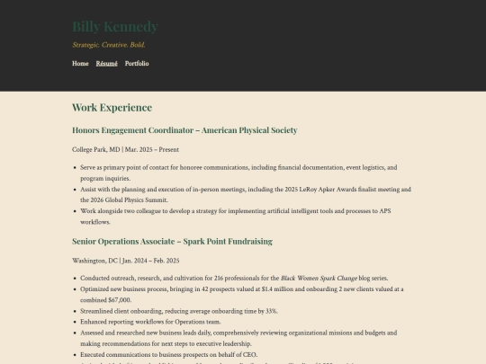 resume screenshot