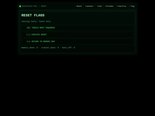 reset screenshot
