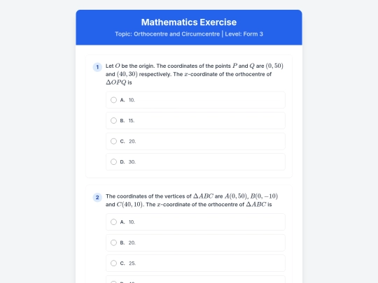 orthocentrecircumcentreexercise screenshot