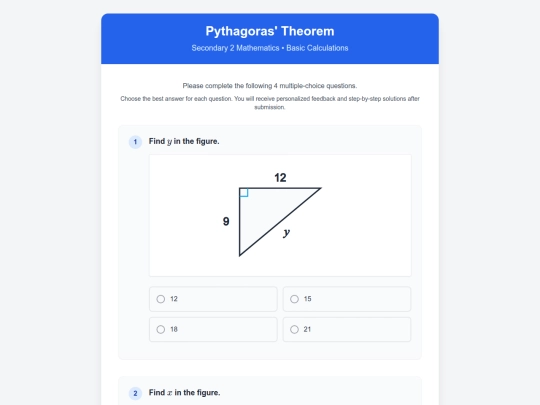 pythagorasexercise screenshot