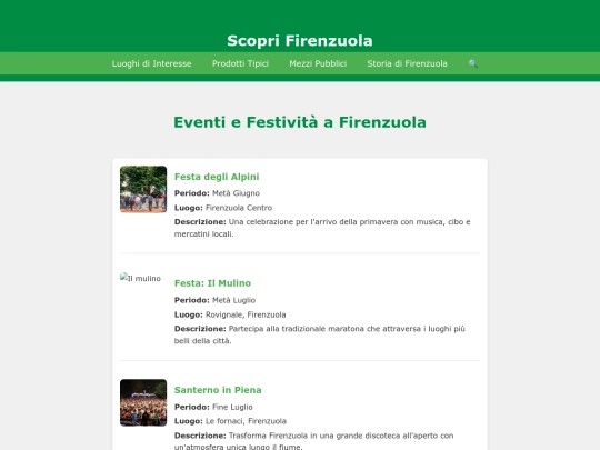 eventi screenshot