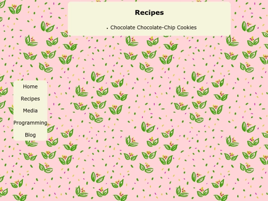 recipes screenshot
