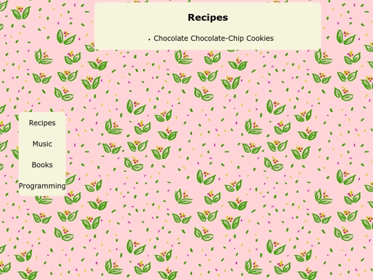 recipes screenshot