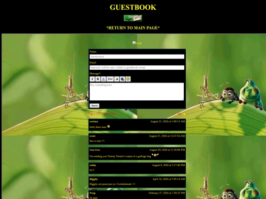 guestbook screenshot