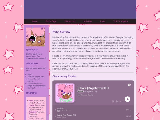 profiles/pixyburrow screenshot