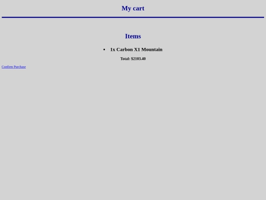 Bussadori Bike Website/Cart2 screenshot