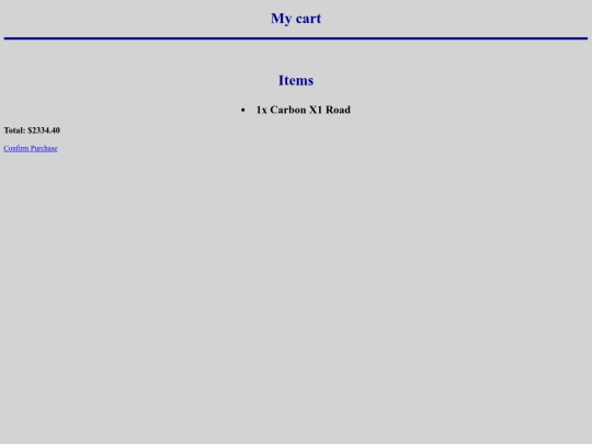 Bussadori Bike Website/Cart3 screenshot