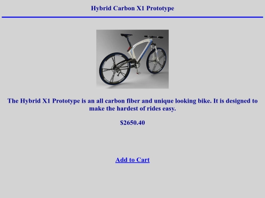 Bussadori Bike Website/HybridBikes screenshot