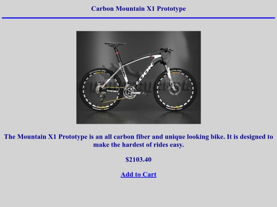 Bussadori Bike Website/MoantainBikes screenshot