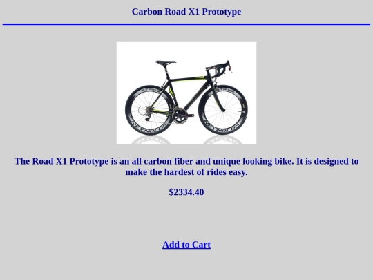 Bussadori Bike Website/RoadBikes screenshot