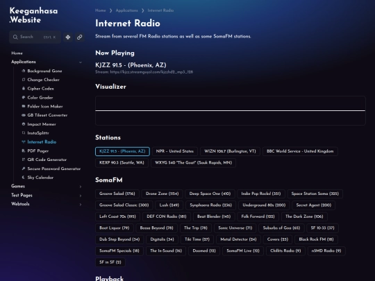 applications/internet-radio screenshot