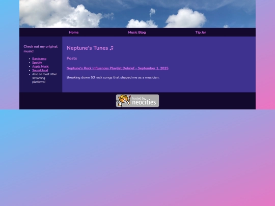 music-blog screenshot