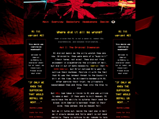 Backstory screenshot