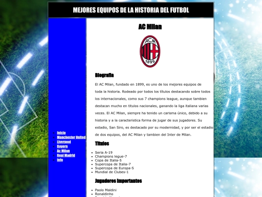 inicio/AC Milan screenshot