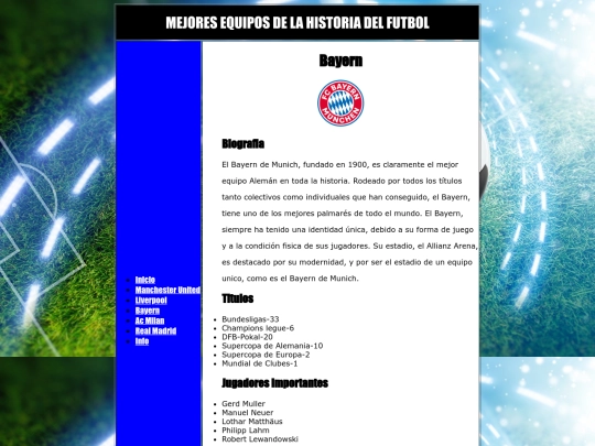 inicio/Bayern screenshot