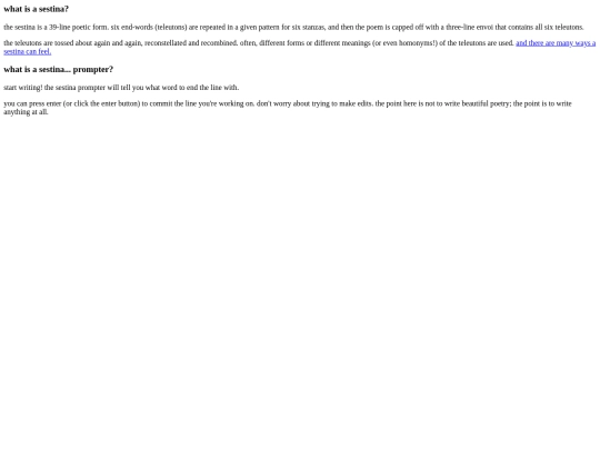 sestina-info screenshot
