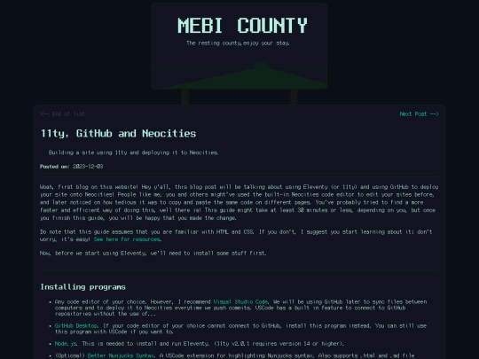 blog/11ty-github-and-neocities screenshot