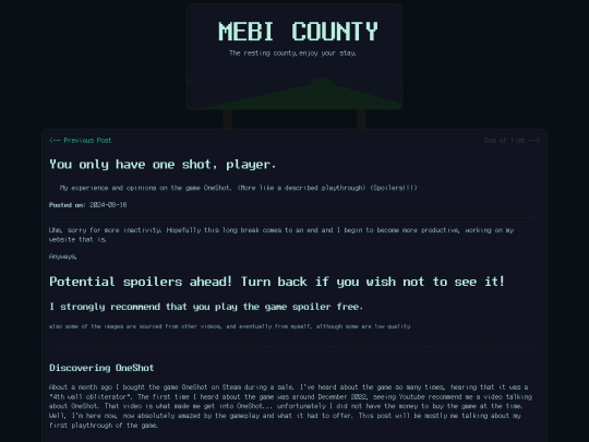 blog/you-only-have-one-shot-player screenshot