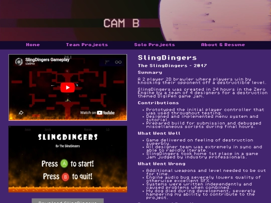 Team Projects/Slingdingers screenshot
