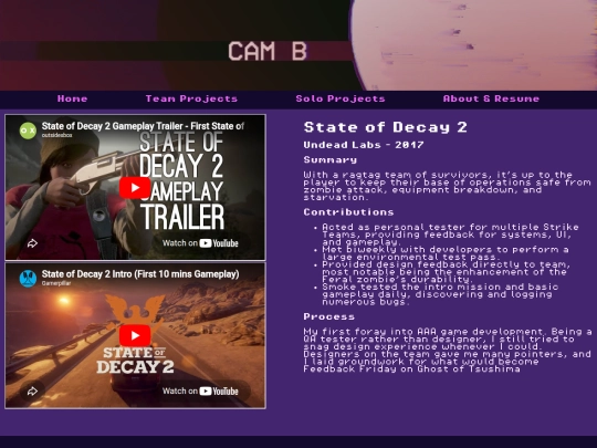 Team Projects/State of Decay 2 screenshot