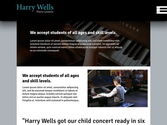 Piano Site screenshot