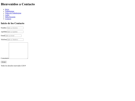 Contacto screenshot