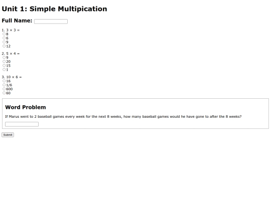 math-test screenshot