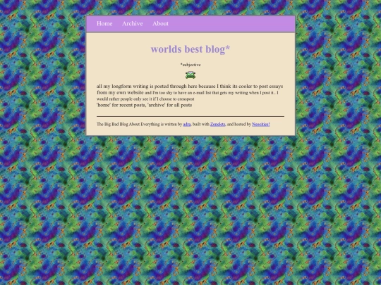 blog/about screenshot